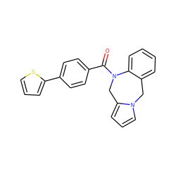 O=C(c1ccc(-c2cccs2)cc1)N1Cc2cccn2Cc2ccccc21 ZINC000003825806