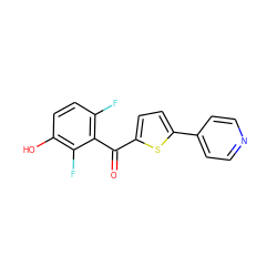 O=C(c1ccc(-c2ccncc2)s1)c1c(F)ccc(O)c1F ZINC001772657714