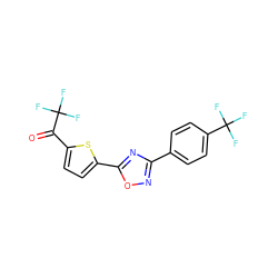 O=C(c1ccc(-c2nc(-c3ccc(C(F)(F)F)cc3)no2)s1)C(F)(F)F ZINC000040391863