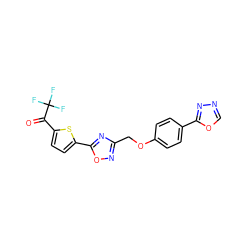 O=C(c1ccc(-c2nc(COc3ccc(-c4nnco4)cc3)no2)s1)C(F)(F)F ZINC000040395793