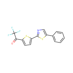 O=C(c1ccc(-c2ncc(-c3ccccc3)s2)s1)C(F)(F)F ZINC000040835484