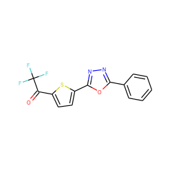 O=C(c1ccc(-c2nnc(-c3ccccc3)o2)s1)C(F)(F)F ZINC000040392856