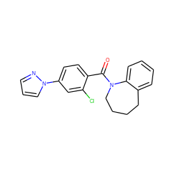 O=C(c1ccc(-n2cccn2)cc1Cl)N1CCCCc2ccccc21 ZINC000013835108