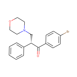 O=C(c1ccc(Br)cc1)[C@@H](CN1CCOCC1)c1ccccc1 ZINC000020264557