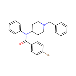 O=C(c1ccc(Br)cc1)N(c1ccccc1)C1CCN(Cc2ccccc2)CC1 ZINC000013817819