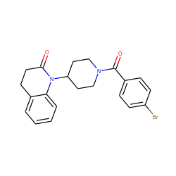 O=C(c1ccc(Br)cc1)N1CCC(N2C(=O)CCc3ccccc32)CC1 ZINC000013832041