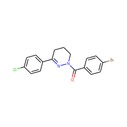 O=C(c1ccc(Br)cc1)N1CCCC(c2ccc(Cl)cc2)=N1 ZINC000013744684