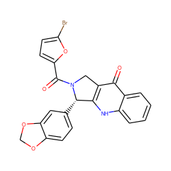 O=C(c1ccc(Br)o1)N1Cc2c([nH]c3ccccc3c2=O)[C@@H]1c1ccc2c(c1)OCO2 ZINC000009634140