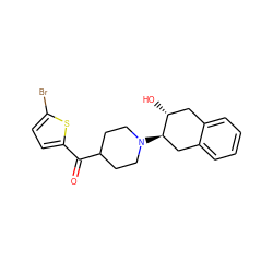 O=C(c1ccc(Br)s1)C1CCN([C@@H]2Cc3ccccc3C[C@H]2O)CC1 ZINC000049112286