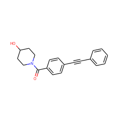 O=C(c1ccc(C#Cc2ccccc2)cc1)N1CCC(O)CC1 ZINC000003901503