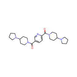 O=C(c1ccc(C(=O)N2CCC(N3CCCC3)CC2)nc1)N1CCC(N2CCCC2)CC1 ZINC000096284331