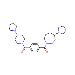 O=C(c1ccc(C(=O)N2CCC[C@H](N3CCCC3)CC2)cc1)N1CCC(N2CCCC2)CC1 ZINC000096284354