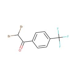 O=C(c1ccc(C(F)(F)F)cc1)C(Br)Br ZINC000072142484