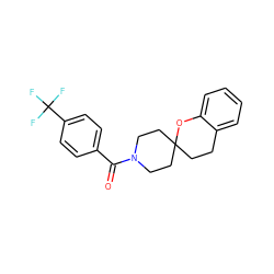 O=C(c1ccc(C(F)(F)F)cc1)N1CCC2(CCc3ccccc3O2)CC1 ZINC000040429742