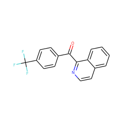 O=C(c1ccc(C(F)(F)F)cc1)c1nccc2ccccc12 ZINC000042965730