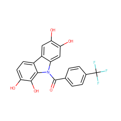 O=C(c1ccc(C(F)(F)F)cc1)n1c2cc(O)c(O)cc2c2ccc(O)c(O)c21 ZINC000003834103