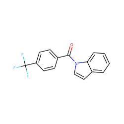 O=C(c1ccc(C(F)(F)F)cc1)n1ccc2ccccc21 ZINC000040834891