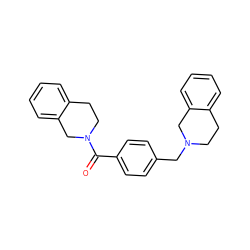 O=C(c1ccc(CN2CCc3ccccc3C2)cc1)N1CCc2ccccc2C1 ZINC000019812053