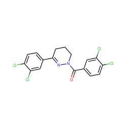 O=C(c1ccc(Cl)c(Cl)c1)N1CCCC(c2ccc(Cl)c(Cl)c2)=N1 ZINC000013744698