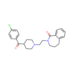 O=C(c1ccc(Cl)cc1)C1CCN(CCN2CCCc3ccccc3C2=O)CC1 ZINC000013488309