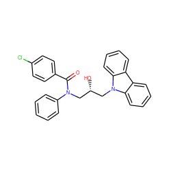 O=C(c1ccc(Cl)cc1)N(C[C@H](O)Cn1c2ccccc2c2ccccc21)c1ccccc1 ZINC000073140017