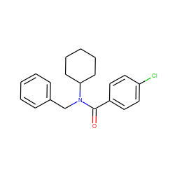 O=C(c1ccc(Cl)cc1)N(Cc1ccccc1)C1CCCCC1 ZINC000078210787