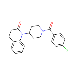 O=C(c1ccc(Cl)cc1)N1CCC(N2C(=O)CCc3ccccc32)CC1 ZINC000013832020