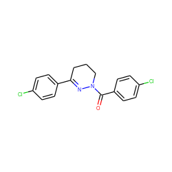 O=C(c1ccc(Cl)cc1)N1CCCC(c2ccc(Cl)cc2)=N1 ZINC000013744686