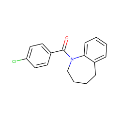 O=C(c1ccc(Cl)cc1)N1CCCCc2ccccc21 ZINC000004788388