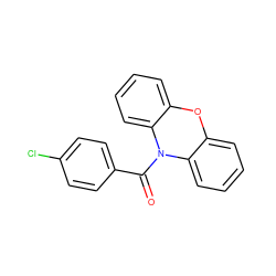 O=C(c1ccc(Cl)cc1)N1c2ccccc2Oc2ccccc21 ZINC000095576924