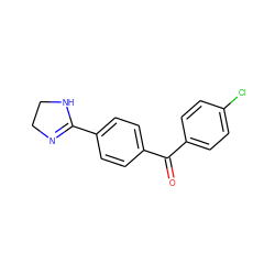 O=C(c1ccc(Cl)cc1)c1ccc(C2=NCCN2)cc1 ZINC000027411951