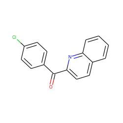 O=C(c1ccc(Cl)cc1)c1ccc2ccccc2n1 ZINC000039237236