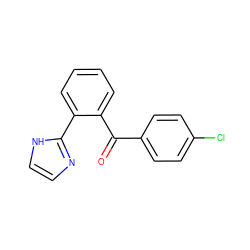 O=C(c1ccc(Cl)cc1)c1ccccc1-c1ncc[nH]1 ZINC000013209889