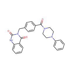 O=C(c1ccc(Cn2c(=O)[nH]c3ccccc3c2=O)cc1)N1CCN(c2ccccc2)CC1 ZINC000004004842