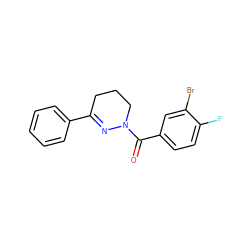 O=C(c1ccc(F)c(Br)c1)N1CCCC(c2ccccc2)=N1 ZINC000013744720