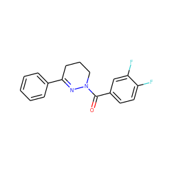 O=C(c1ccc(F)c(F)c1)N1CCCC(c2ccccc2)=N1 ZINC000013744718