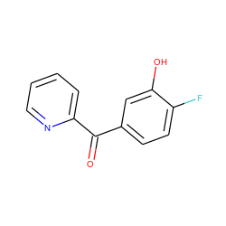 O=C(c1ccc(F)c(O)c1)c1ccccn1 ZINC000309497191