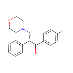 O=C(c1ccc(F)cc1)[C@@H](CN1CCOCC1)c1ccccc1 ZINC000026568966