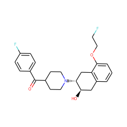 O=C(c1ccc(F)cc1)C1CCN([C@@H]2Cc3c(cccc3OCCF)C[C@H]2O)CC1 ZINC000473082445