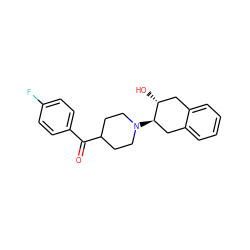 O=C(c1ccc(F)cc1)C1CCN([C@@H]2Cc3ccccc3C[C@H]2O)CC1 ZINC000040403384