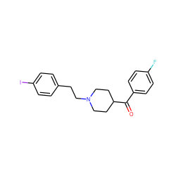 O=C(c1ccc(F)cc1)C1CCN(CCc2ccc(I)cc2)CC1 ZINC000013473854