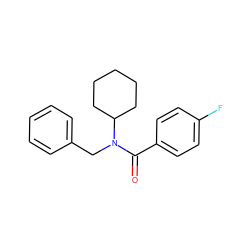 O=C(c1ccc(F)cc1)N(Cc1ccccc1)C1CCCCC1 ZINC001534405798