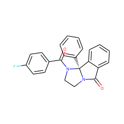 O=C(c1ccc(F)cc1)N1CCN2C(=O)c3ccccc3[C@]12c1ccccc1 ZINC000002354978