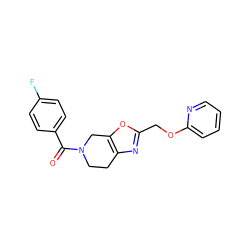 O=C(c1ccc(F)cc1)N1CCc2nc(COc3ccccn3)oc2C1 ZINC000113252314