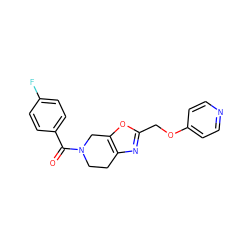 O=C(c1ccc(F)cc1)N1CCc2nc(COc3ccncc3)oc2C1 ZINC000113252562