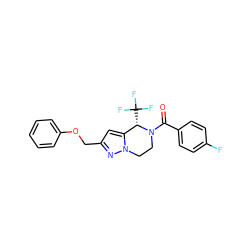 O=C(c1ccc(F)cc1)N1CCn2nc(COc3ccccc3)cc2[C@@H]1C(F)(F)F ZINC000168078976