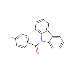 O=C(c1ccc(F)cc1)n1c2ccccc2c2ccccc21 ZINC000007737542