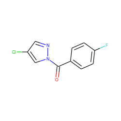 O=C(c1ccc(F)cc1)n1cc(Cl)cn1 ZINC000000037184