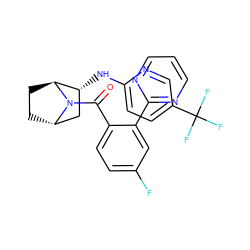 O=C(c1ccc(F)cc1-c1ncccn1)N1[C@H]2CC[C@H]1[C@H](Nc1ccc(C(F)(F)F)cn1)C2 ZINC000221045434