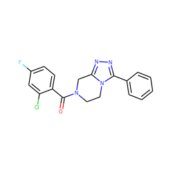 O=C(c1ccc(F)cc1Cl)N1CCn2c(nnc2-c2ccccc2)C1 ZINC000095565826